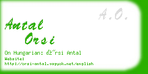 antal orsi business card